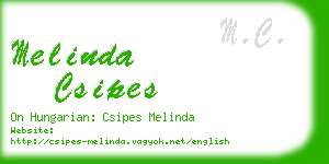 melinda csipes business card